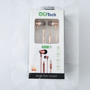EGTech EGC70 Rose Gold Stereo Music Headset